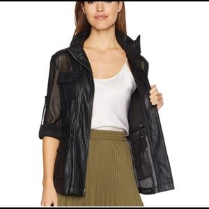 BCBG MAXAZRIA - Cotton Blend - faux leather -jacket